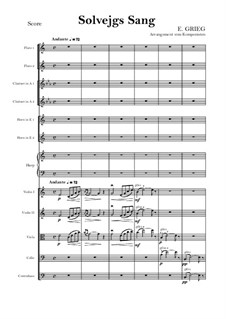 Suite Nr.2. Solvejgs Lied: Score and parts by Edvard Grieg
