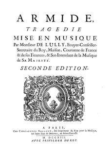 Armide, LWV 71: Vollpartitur by Jean-Baptiste Lully