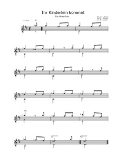 Die Kinder bei der Krippe: Für Gitarre (D-Dur) by Johann Abraham Schulz