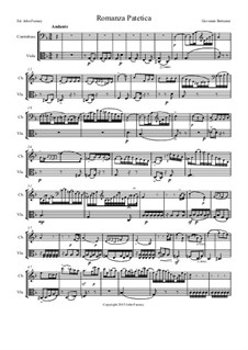 Romanza Patetica: For double bass and string quartet – viola part by Giovanni Bottesini