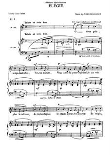 Dix pièces de genre, Op.10: Nr.5 Melodie, für mittlere Stimme und Klavier by Jules Massenet
