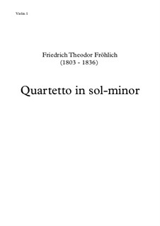 String Quartet in G Minor: Violinstimme I by Friedrich Theodor Fröhlich