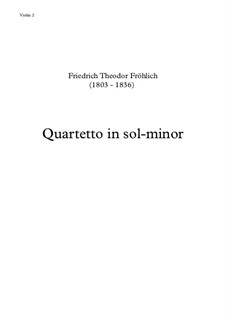 String Quartet in G Minor: Violinstimme II by Friedrich Theodor Fröhlich