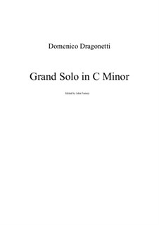 Grand Solo in C Minor: Alternate version by Domenico Dragonetti