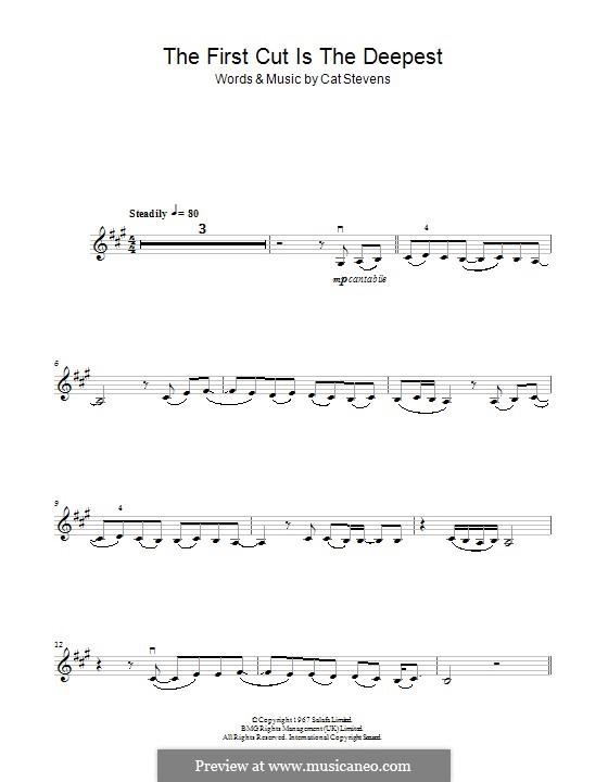 The First Cut Is the Deepest: Für Violine by Cat Stevens