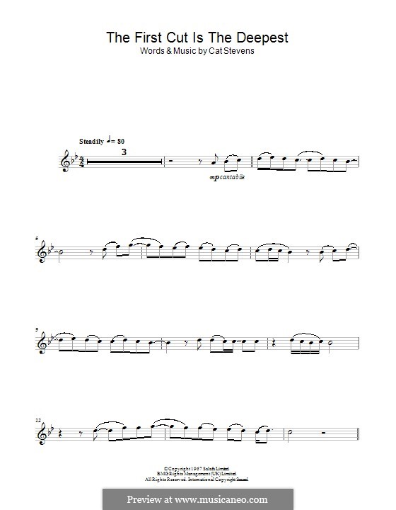 The First Cut Is the Deepest: Für Altsaxophon by Cat Stevens