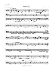 Drei Stücke für Gosse Orgel: Cantabile, for string quintet – double bass part by César Franck
