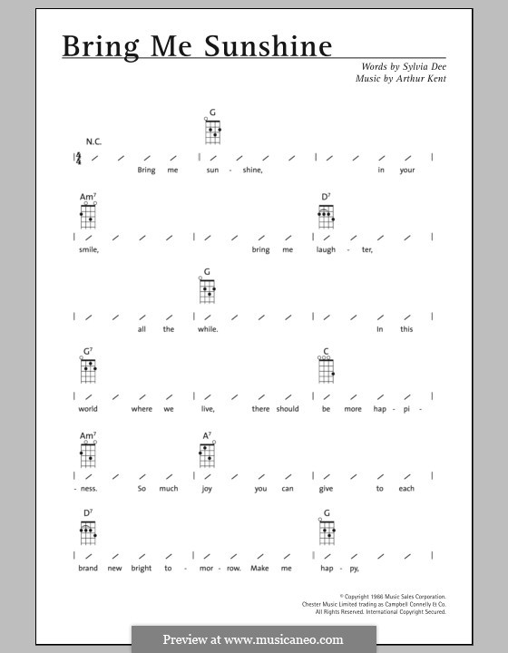 Bring Me Sunshine: Für Ukulele by Arthur Kent