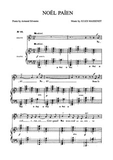 Noël païen: Für Mittelstimme und Klavier by Jules Massenet
