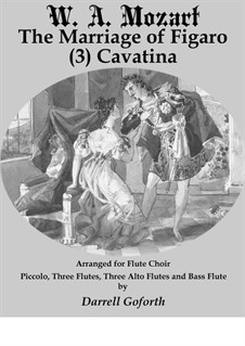 Cavatina: For flute choir 3 by Wolfgang Amadeus Mozart