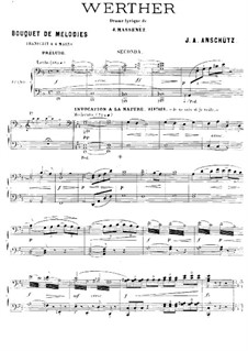 Werther: Ausgewählte Themen. Bearbeitung für Klavier, vierhändig by Jules Massenet
