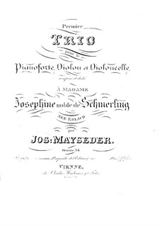 Klaviertrio Nr.1 in B-Dur, Op.54: Klaviertrio Nr.1 in B-Dur by Joseph Mayseder
