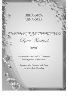 Lyric Notebook for Soprano and Piano: Lyric Notebook for Soprano and Piano by Lena Orsa