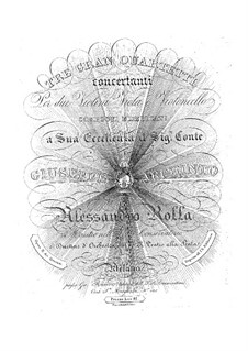 Drei Streichquartette, BI 410, 405, 397 Op.2: Drei Streichquartette by Alessandro Rolla