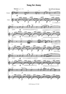 Song for Jenny: Für Klarinette und Gitarre by David W Solomons