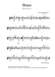 Menuet in G Major: Menuet in G Major by Silvius Leopold Weiss