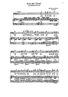 Iphigenie auf Tauris, Wq.46: Arie des Orest by Christoph Willibald Gluck