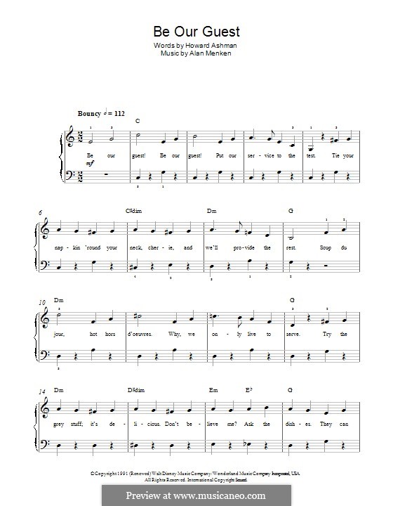 Piano version: Für einen Interpreten by Alan Menken