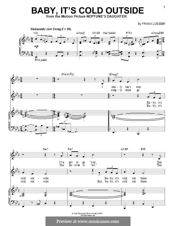 Vocal version: Für Stimme und Klavier (oder Gitarre) by Frank Loesser