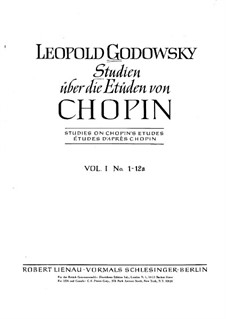 Studien über die Etüden von Chopin, Op.10, 25: Heft I by Leopold Godowsky