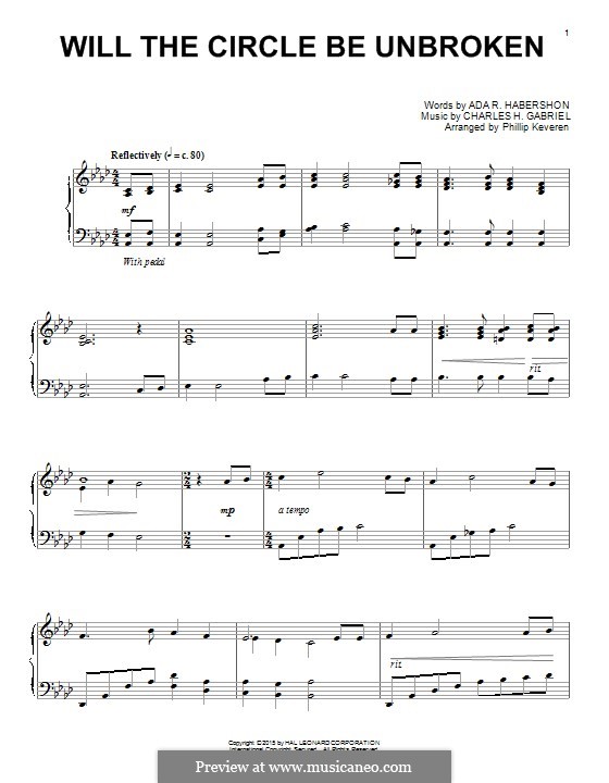 Will the Circle Be Unbroken: Für Klavier by Charles Hutchinson Gabriel