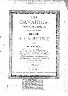Les Danaïdes: Les Danaïdes by Antonio Salieri