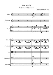 Ave Maria: Für Solo und Kammerorchester, Op.16 by Nikolaus Pfefferkorn