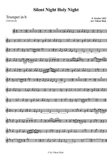 Solo instrument version by Viktor Dick: For trumpet in B (advanced version) by Franz Xaver Gruber