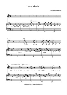 Ave Maria: Für Stimme und Klavier, Op.16/2 by Nikolaus Pfefferkorn