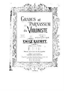 Gradus ad Parnassum für Violine (Teil III), Op.36: Gradus ad Parnassum für Violine (Teil III) by Émile Sauret