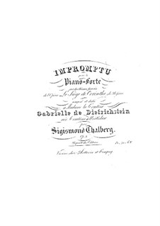 Impromptu über Themen aus 'Siège de Corinth' von Rossini, Op.3: Impromptu über Themen aus 'Siège de Corinth' von Rossini by Sigismond Thalberg