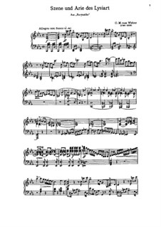 Akt II Nr.10 Wo berg' ich mich: Für Stimme und Klavier by Carl Maria von Weber