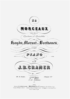 24 Morceaux choisis dans les Quators et Quintettes de Haydn, Mozart et Beethoven (Vol.2): 24 Morceaux choisis dans les Quators et Quintettes de Haydn, Mozart et Beethoven (Vol.2) by Wolfgang Amadeus Mozart