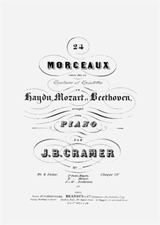 24 Morceaux choisis dans les Quators et Quintettes de Haydn, Mozart et Beethoven: Volume 4 by Ludwig van Beethoven