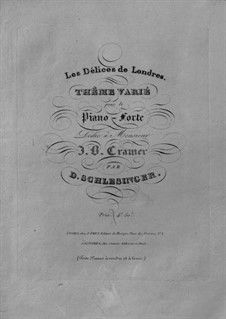 Les Délices de Londres: Les Délices de Londres by Johann Baptist Cramer