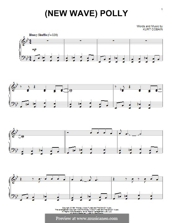 (New Wave) Polly (Nirvana): Für Klavier by Kurt Cobain