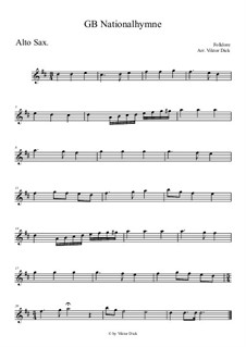 Gott schütze den Königin: Für Altsaxophon by folklore