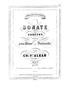 Konzertsonate für Cello und Klavier, Op.47: Partitur by Charles-Valentin Alkan