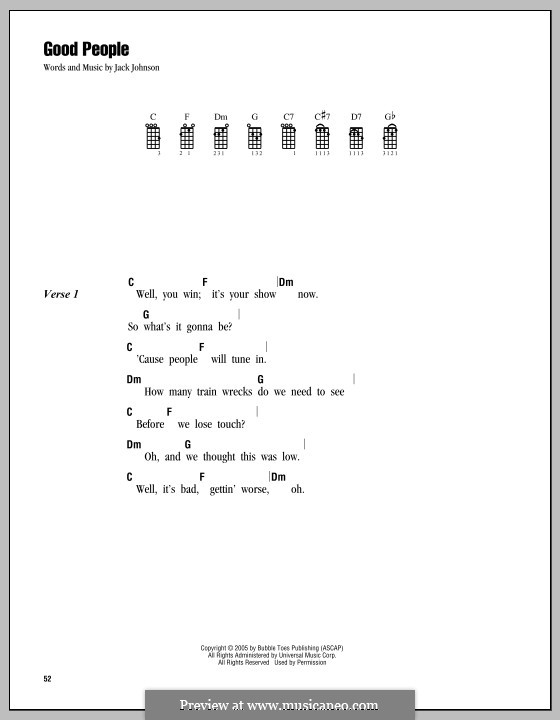 Good People: Für Ukulele by Jack Johnson