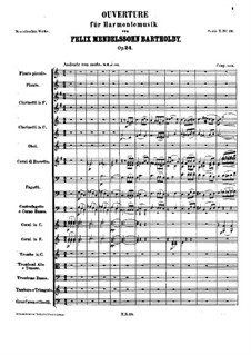 Ouvertüre für Blasinstrumente, Op.24: Partitur by Felix Mendelssohn-Bartholdy