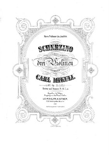 Scherzino für drei Violinen, Op.25: Vollpartitur by Carl Mikuli