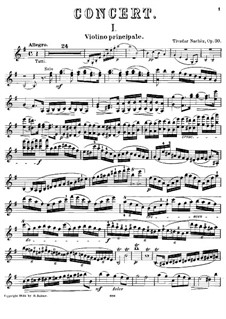 Violinkonzert Nr.1 in e-Moll, Op.30: Solostimme by Tivadar Nachéz