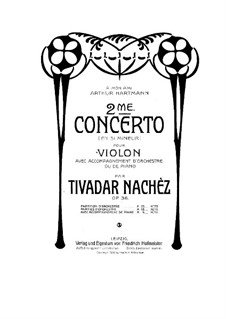 Violinkonzert Nr.2 in h-Moll, Op.36: Vollpartitur by Tivadar Nachéz