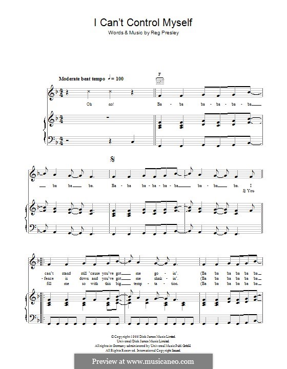 I Can't Control Myself von R. Presley Noten auf MusicaNeo