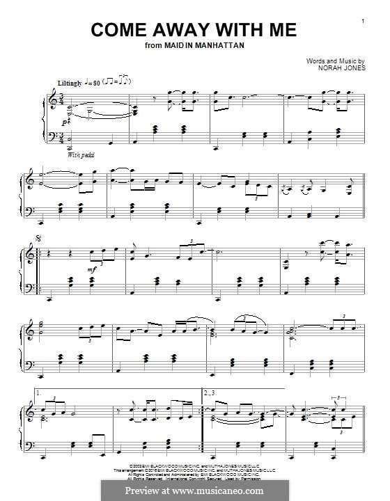 Come Away with Me: Für Klavier by Norah Jones