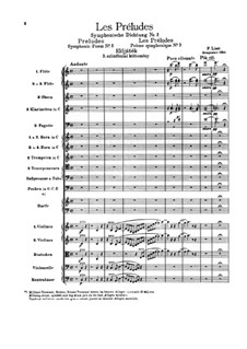 Symphonische Dichtung Nr.3 'Les préludes' für Orchester, S.97: Vollpartitur by Franz Liszt