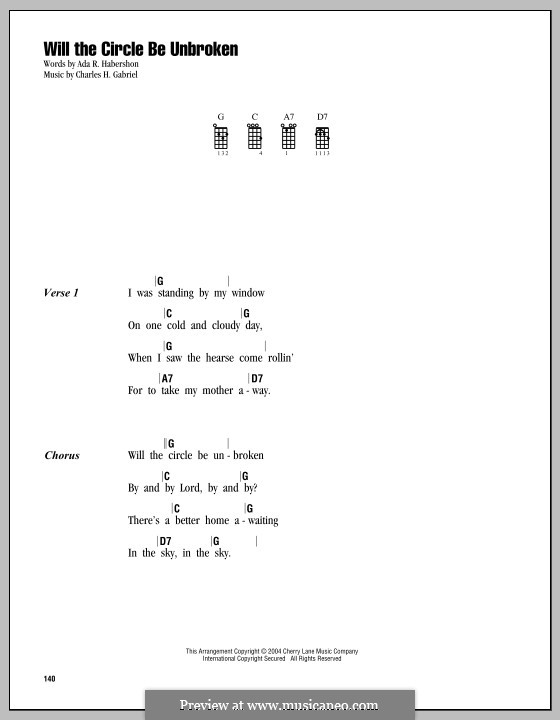 Will the Circle Be Unbroken: Für Ukulele by Charles Hutchinson Gabriel