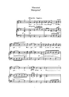 Marquise: Für hohe Stimme und Klavier by Jules Massenet