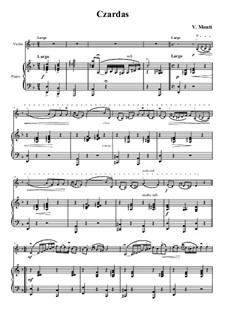 Csardas: Für Violine und Klavier by Vittorio Monti
