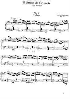 Fünfzehn virtuosen Etüden, Op.72: Etüde Nr.1 by Moritz Moszkowski